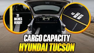 2023 Hyundai Tucson  True Cargo Capacity Given In Inches [upl. by Ahsirhcal]