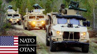 US Marines NATO Tanks and armored vehicles during military exercises in Sweden [upl. by Yates]