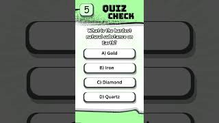 The hardest natural substance on earth shorts quizcheck quiz trivia fyp viral [upl. by Geirk]