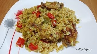 ARROZ CON POLLO🥘🐓 AL CURRY Un toque especial [upl. by Myrna470]