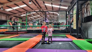 Georgia amp Jessica Have Fun At A Trampoline Centre [upl. by Anileba]