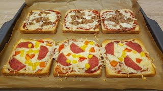 Pizza Toast Schnell einfach lecker  Pizza Toast Quick easy delicious [upl. by Assenahs]