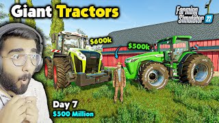 I Purchased 2 Giant Tractors  500 Million Challenge  Farming Simulator 22 Hindi Gameplay [upl. by Attenra36]