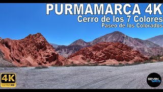 4K PURMAMARCA  CERRO DE LOS 7 COLORES  PASEO DE LOS COLORADOS [upl. by Ahsier]