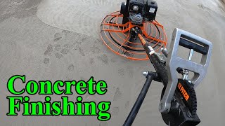 How to operate a concrete finishing machine power trowel [upl. by Apple]