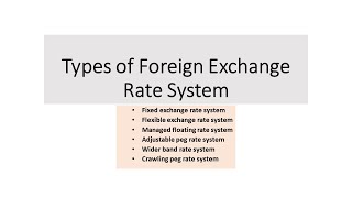 Types of Exchange Rate System UGC NET Commerce Management Economics [upl. by Johppa]