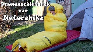 Daunenschlafsack quotCW400quot von Naturehike  was kann der günstige Chinese Milupa testet Obuy [upl. by Ado503]