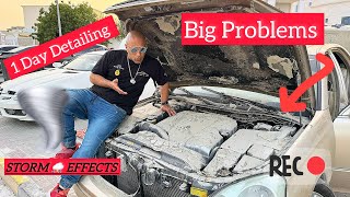 How to Do engine Detailing the car got flooding car detailing storm carcleaning carcare auto [upl. by Anaib]