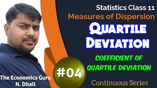 Quartile Deviation and Its Coefficient I Continuous Series I Measures Of Dispersion [upl. by Maurilia]