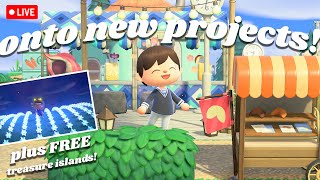 5 FREE treasure islands amp expanding my coastal island in animal crossing new horizons [upl. by Imik]