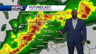 Tracking storm threat Strong to severe storms possible Tuesday into Wednesday [upl. by Nosam254]