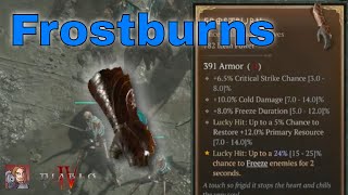 Diablo IV Unique Items  Frostburns Gloves [upl. by Zoi]