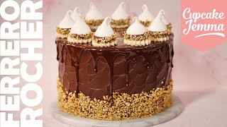 Ferrero Rocher Layer Cake Recipe amp Decoration Tutorial  Cupcake Jemma [upl. by Slade]