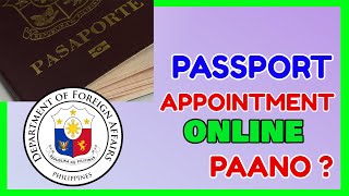 Passport Online Appointment Paano mag Book sa DFA [upl. by Danie]