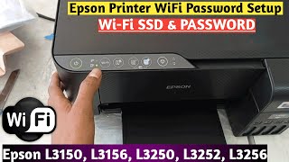 How To Get Password in Epson L3250 L3150 L3256 L3156 L3252  Epson Printer WiFi Password [upl. by Plumbo]