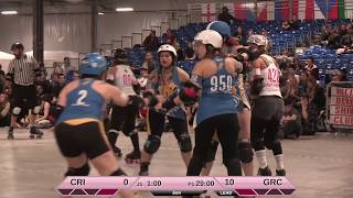 Roller Derby World Cup 2018 Costa Rica vs Greece [upl. by Polash3]