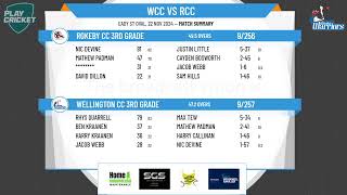 Wellington CC 3rd Grade v Rokeby CC 3rd Grade [upl. by Yahsan]