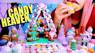 ASMR CANDY GINGERBREAD HOUSE Eating Sounds Christmas Series [upl. by Lieberman123]