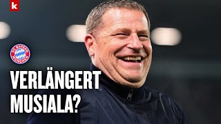 MusialaVertragsverlängerung Eberl quotIch weiß immer ein Themaquot  Mainz  FC Bayern 04 [upl. by Tiena226]