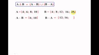 DIFERENCIA SIMÉTRICA DE CONJUNTOS [upl. by Fillander]