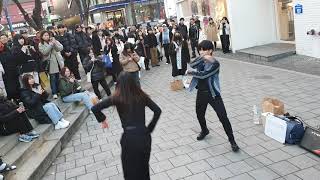 STREET ARTIST YU KAGAWA amp HYOJIN INTERACTIVE HONGDAE BUSKING 231228 [upl. by Sheridan735]