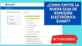 ¿Cómo emitir la nueva Guía de Remision Electrónica SUNAT 2022 [upl. by Nanette]