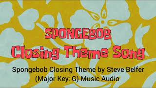 Spongebob Closing Theme by Steve Belfer Major Key G Music Audio [upl. by Maidy881]