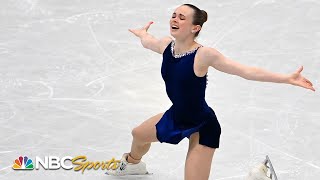 Mariah Bell Alysa Liu and Kaori Sakamoto highlight best moments from 2022 Worlds short program [upl. by Ztnaj]