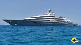 Mega Yacht quot FLYING FOX quot was built in 2019 by Lurssen 4462  136m Jeff Bezos Yacht [upl. by Nuhsed]