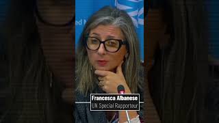 Francesca Albanese replies journalists question [upl. by Redmund]