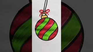 Christmas Ball Ornaments Acrylic Painting For Kids christmas ornaments painting trending shorts [upl. by Rossen]