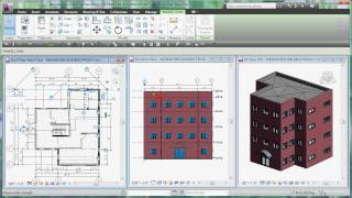 REVIT Training Introduction and 4 Storey Building  CADclips [upl. by Cirdnek]