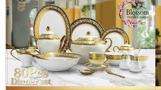 Melamine Dinner set 80pc price 4000 super Quilty brand Crockery international Delivery Available [upl. by Dnomasor]