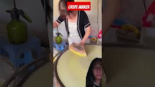 Crepe Maker food crepe softcrepe cake crepemaker streetfood crepecake foodie shorts fyp [upl. by Esylle]