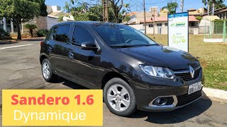 RENAULT SANDERO DYNAMIQUE 16 8V 2016 PRETO PEROLA À VENDA [upl. by Atinas]