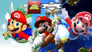 SGB Compilations Mario characters voice montage  3D All Stars Edition SM64 Sunshine Galaxy [upl. by Ximena]