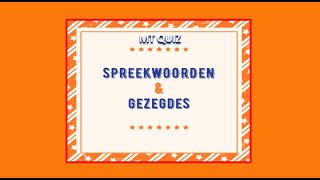 MT spreekwoorden amp Gezegdes Quiz 1 [upl. by Vincentia]