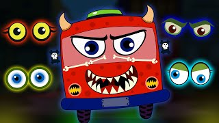 Wheels on The Bus Spooky Ride with Halloween Monsters  Scary Nursery Rhymes 2023 halloween [upl. by Mannuela462]