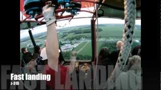 Fast landing 2011 in a 12 passengers hot air balloon [upl. by Anifesoj]