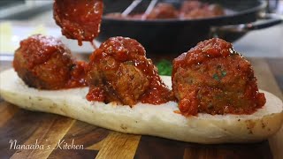 homemade Meatball Sub sandwich recipe [upl. by Orelle]