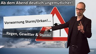 Vorwarnung SturmOrkan Ab dem Abend Sturmböen Donnerstag Regen Gewitter amp Orkanböen [upl. by Namaj694]