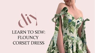 DIY Sew a Flouncy Corset Dress [upl. by Waller]