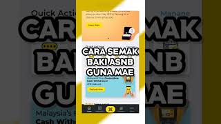 Cara Semak Baki ASNB Dalam MAE by Maybank2u [upl. by Allina]