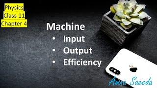 Machine  Input  Output  Efficiency  Class 11  Physics  Chapter 4  Amna Saeeda [upl. by Amla]