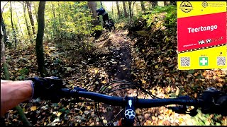 Teertango  legaler Trail RED LINE  enduro trails am Dörenberg  easy amp alone in a dark forest [upl. by Ahsoyem22]