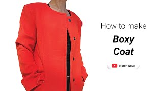 Boxy Coat  Jacket Sewing Tutorial  Free Sewing Pattern 2216 [upl. by Ellie]