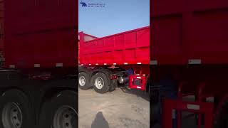 45 cubic meters Ushaped rear dump truck 4axle air suspensiontruckingcareer mechanic trailer [upl. by Alex]