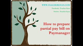 How to prepare partial pay bill on paymanager [upl. by Nordin]