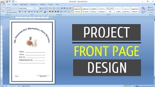 How to Make Custom Page Border Design in Ms Word  Page Border Design for Project [upl. by Judye]