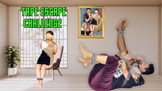 Tape Escape Challenge  Duct Tape Escape Prank  Tape Challenge ⁠NepBongvlogs [upl. by Ennaehr]